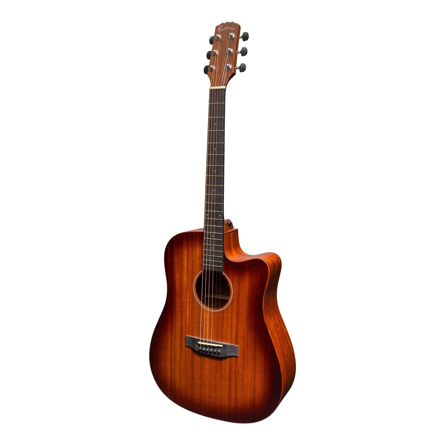 Load image into Gallery viewer, Martinez &amp;#39;Southern Star Series&amp;#39; Mahogany Solid Top Acoustic-Electric Dreadnought Cutaway Guitar (Satin Sunburst)
