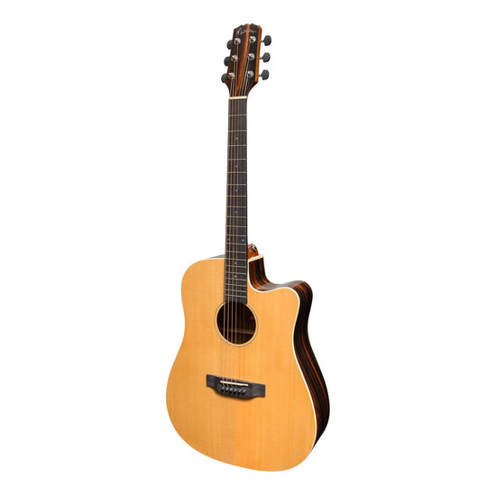 Martinez 'Southern Star Series' Spruce Solid Top Acoustic-Electric Dreadnought Cutaway Guitar (Natural Gloss)