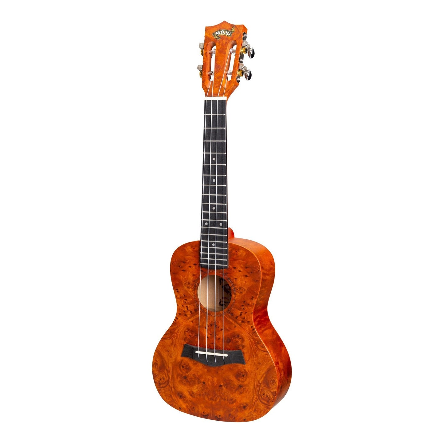 Mojo 'Traditional Series' Birdseye Maple Concert Ukulele with Gig Bag (Yellowburst)