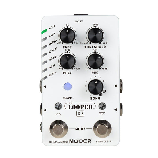 Mooer  Dual Footswitch 'Looper X2' Stereo Looper Guitar Effects Pedal