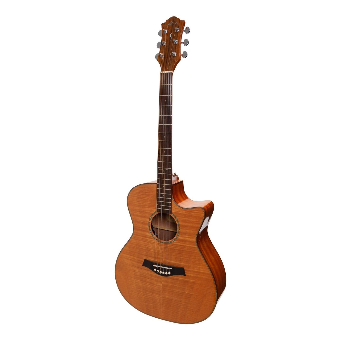 Ranch Flame Maple Top Acoustic-Electric Small-Body Cutaway Guitar (Natural Gloss)