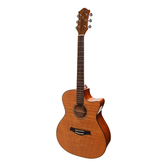 Ranch Flame Maple Top Acoustic Small-Body Cutaway Guitar (Natural Gloss)