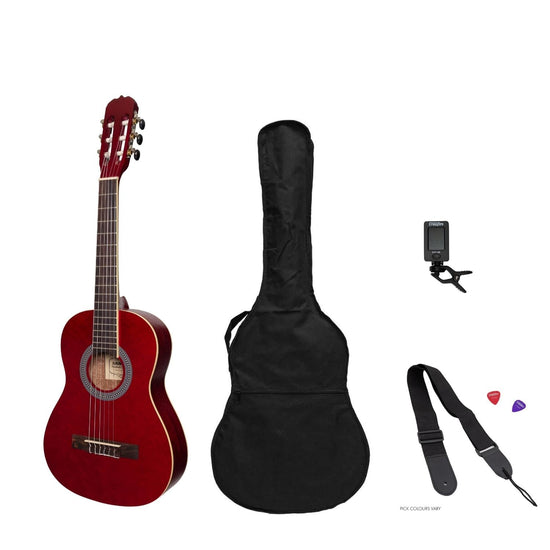 Sanchez 1/2 Size Student Classical Guitar Pack (Wine Red)