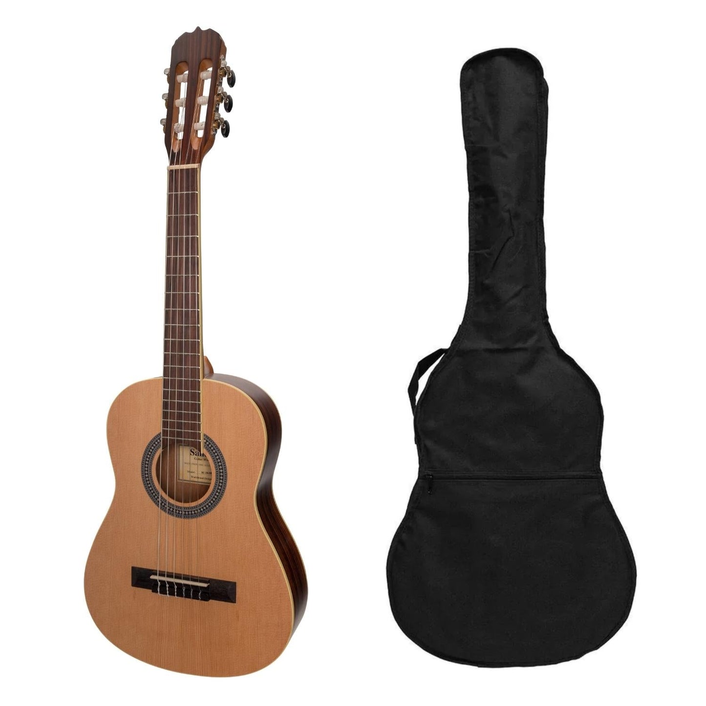 Sanchez 1/2 Size Student Classical Guitar with Gig Bag (Spruce/Rosewood)