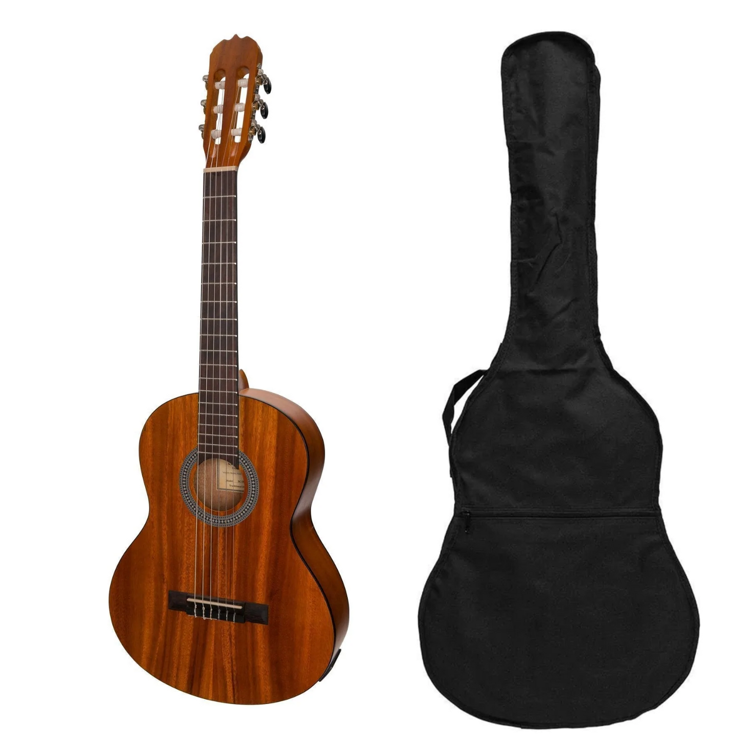 Sanchez 3/4 Student Acoustic-Electric Classical Guitar with Gig Bag and Pickup (Rosewood)