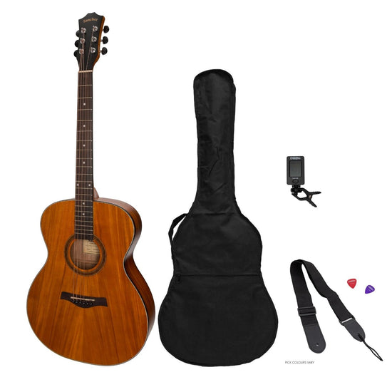 Sanchez Acoustic Small Body Guitar Pack (Koa)