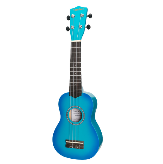 Sanchez 'Colourburst Series' Soprano Ukulele (Sky Blue Burst)