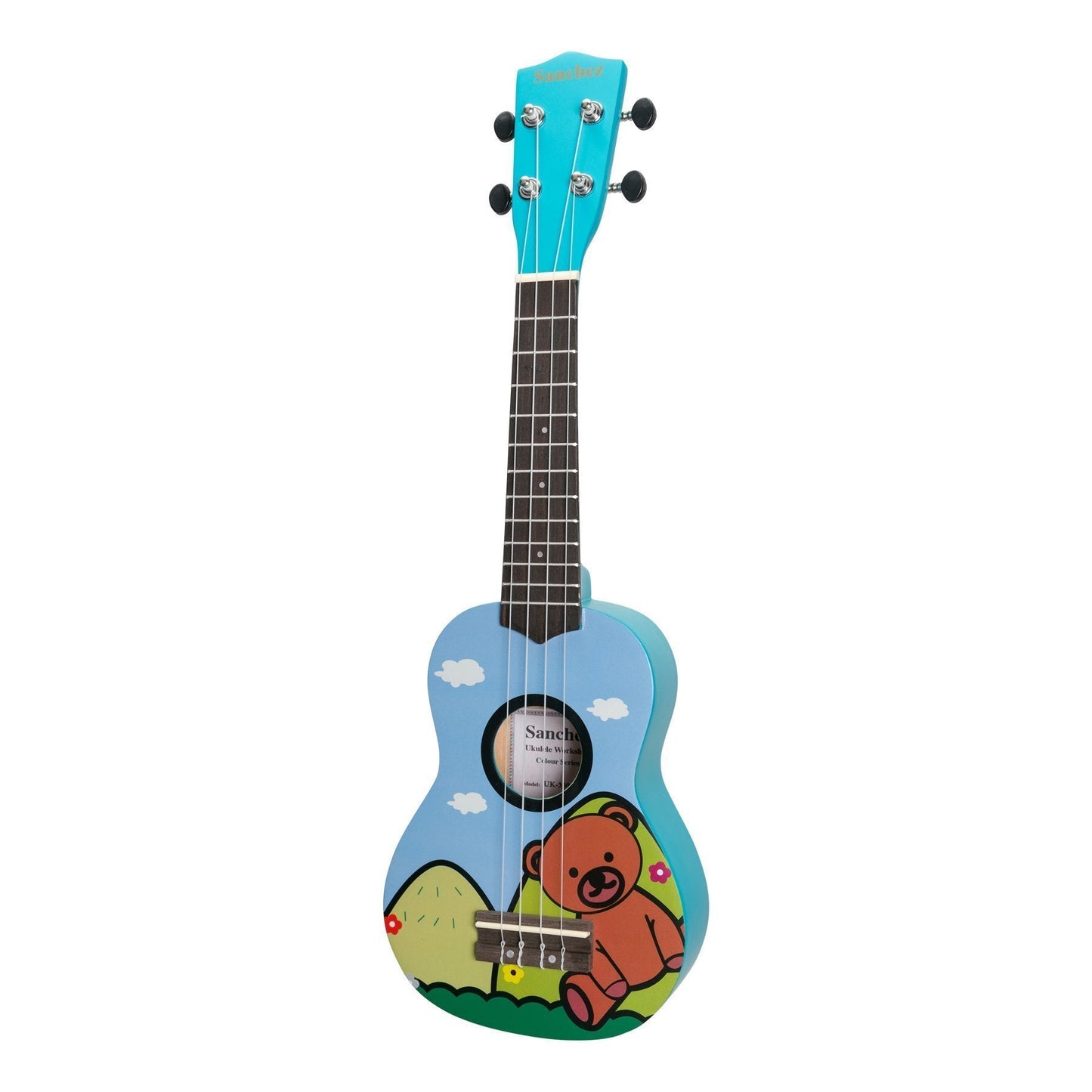 Sanchez 'Friendly Folk' Soprano Ukulele (Blue/Bear)