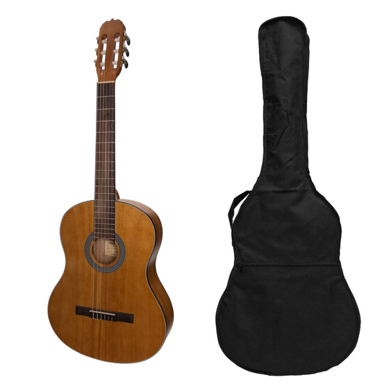 Sanchez Full Size Student Acoustic-Electric Classical Guitar with Pickup and Gig Bag (Acacia)