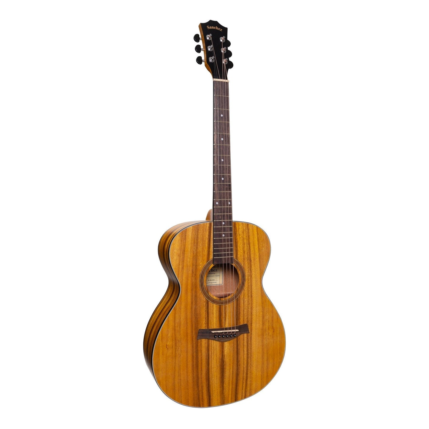 Sanchez Left Handed Acoustic Small Body Guitar (Koa)