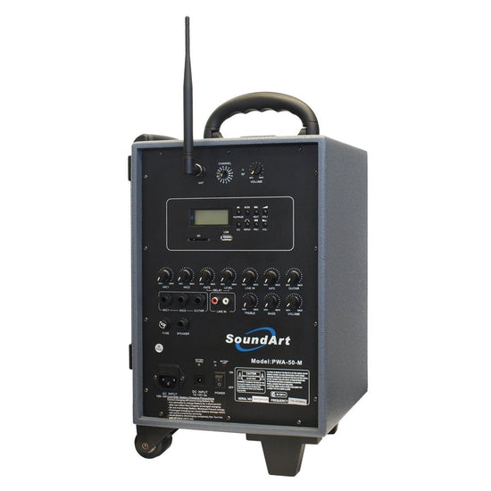 SoundArt 50 Watt Rechargeable Wireless PA System with MP3 Player