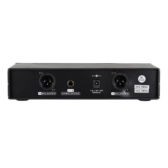 SoundArt Deluxe Dual Channel Wireless Microphone System with Lapel, Headset and Handheld Mics