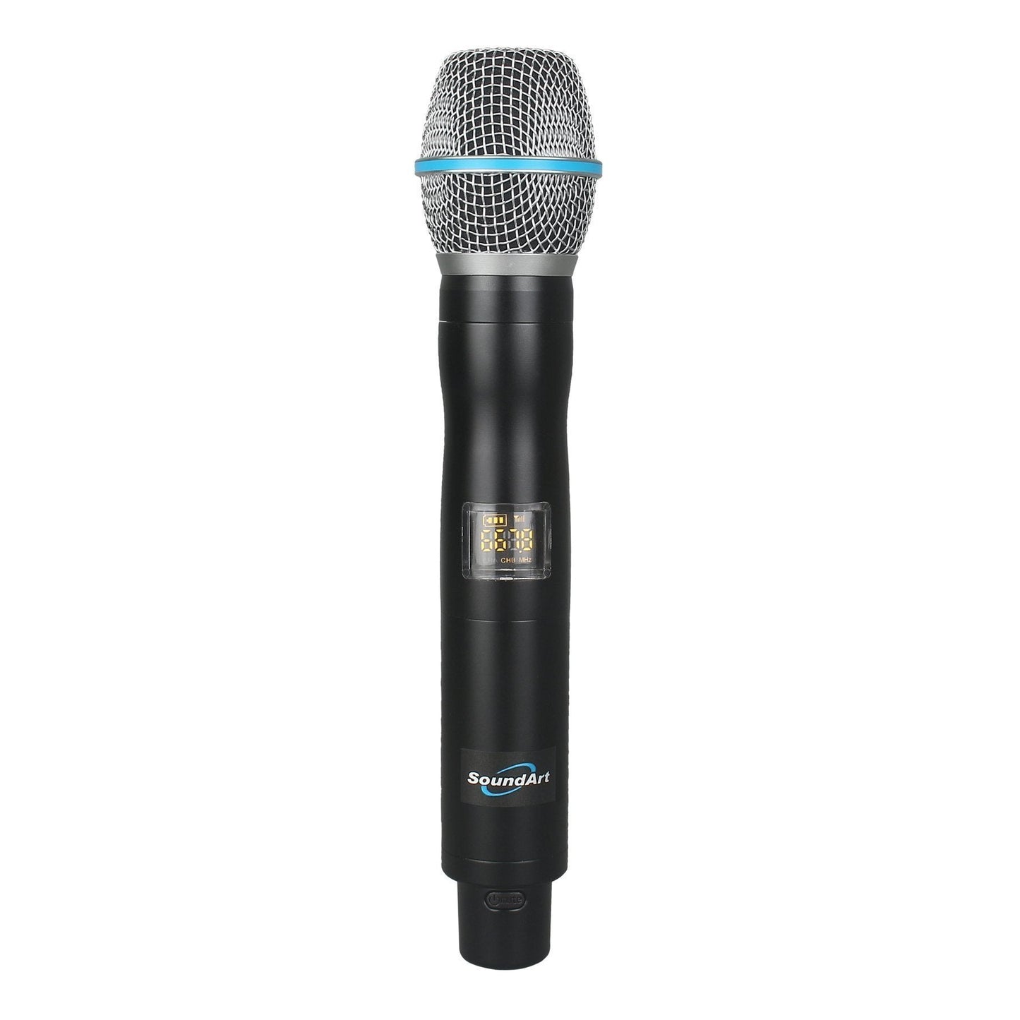 SoundArt Dual Channel UHF Wireless Microphone System with Lapel, Headset and Handheld Mics