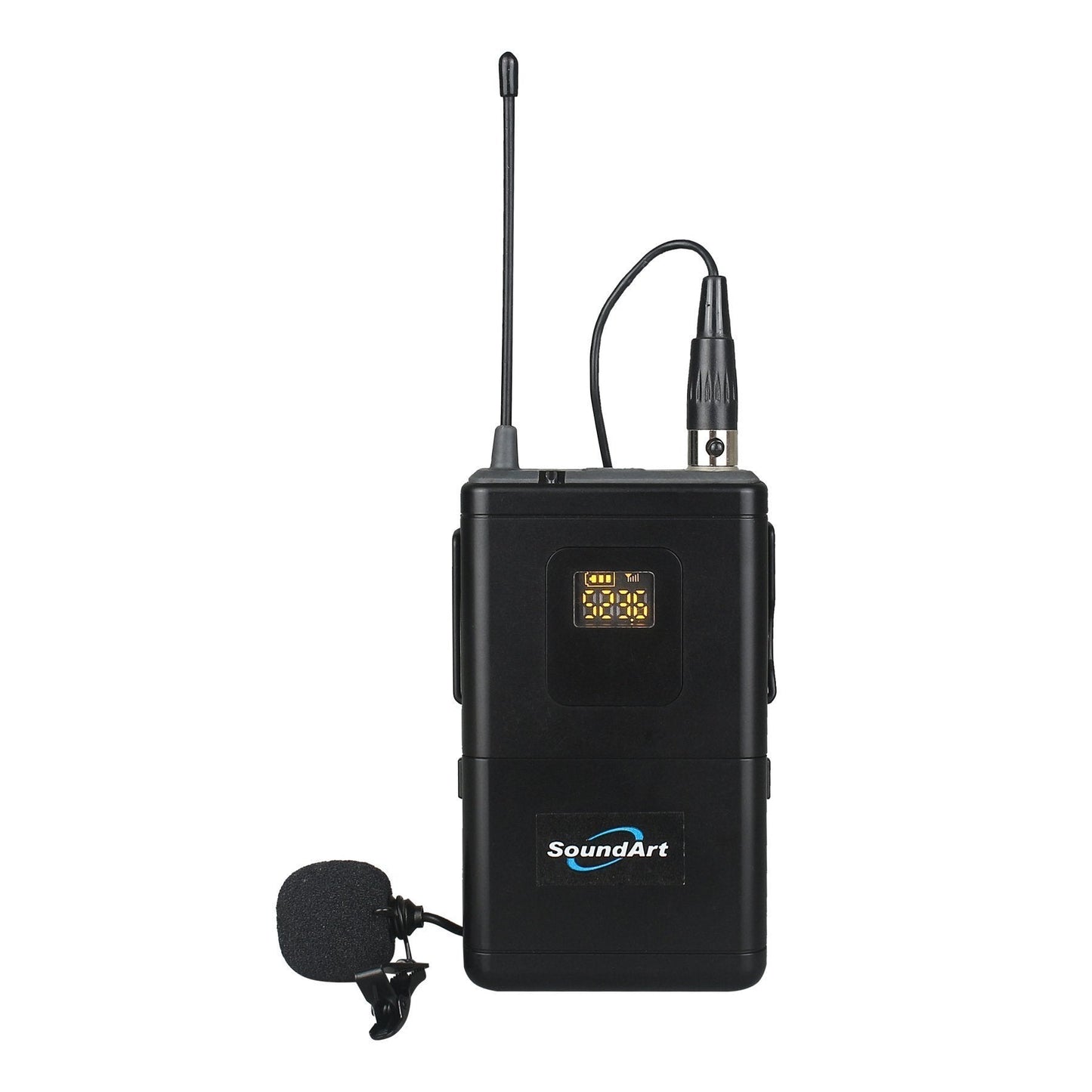 SoundArt Dual Channel UHF Wireless Microphone System with Lapel, Headset and Handheld Mics