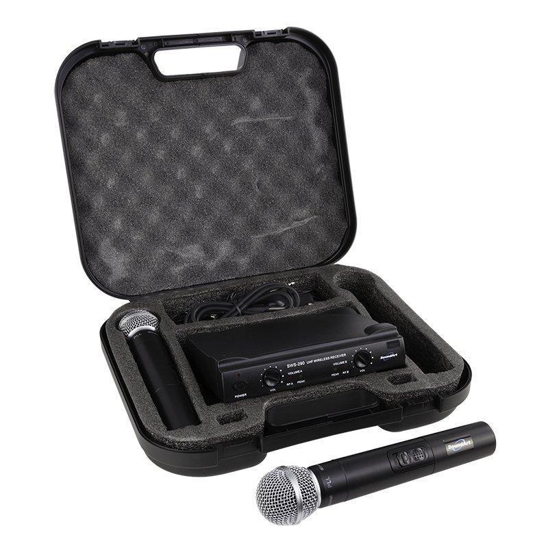 SoundArt Dual Channel Wireless Microphone System with 2 x Handheld Mics