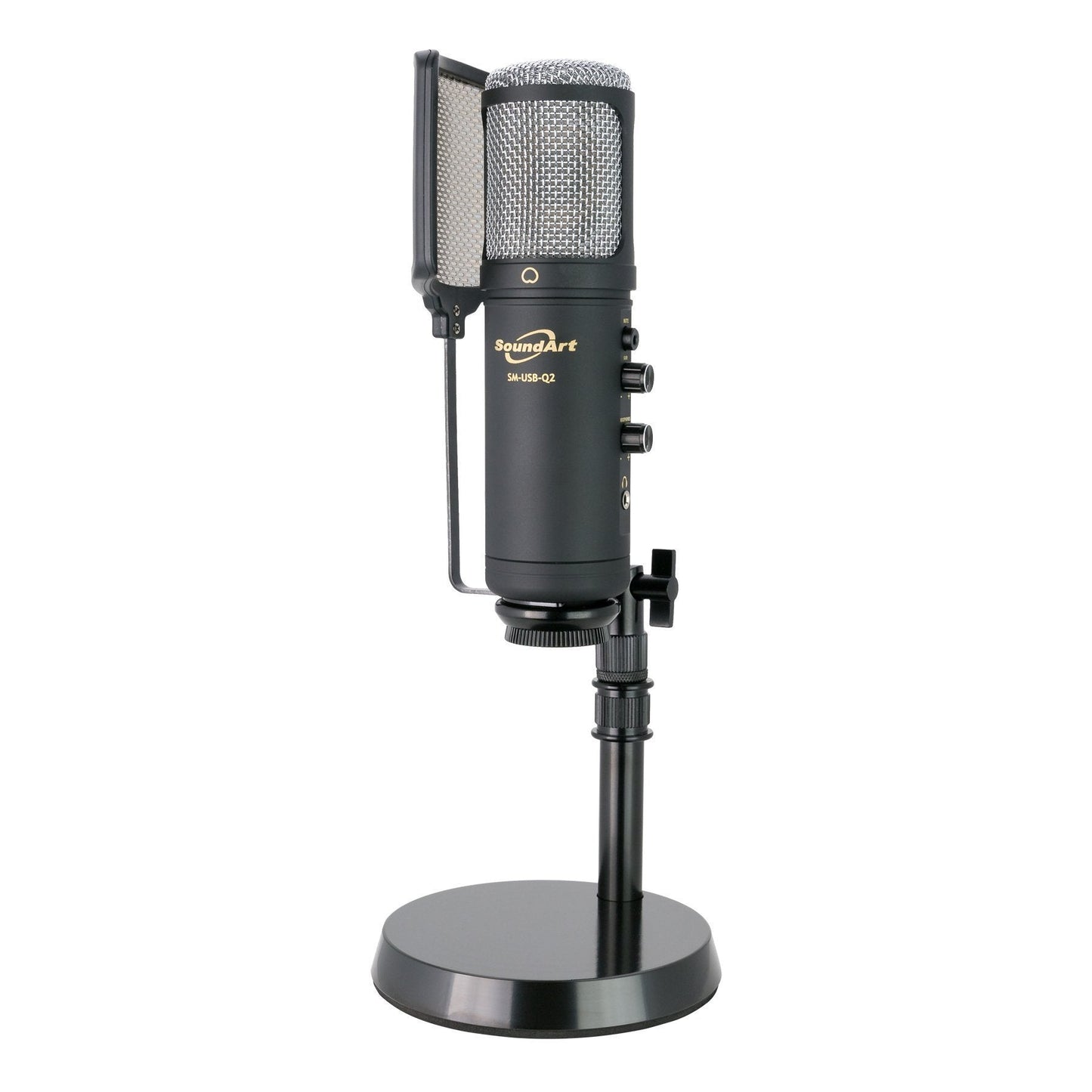 Load image into Gallery viewer, SoundArt Professional USB Condenser Studio Microphone Pack w/ Pop Filter, Desk Stand, USB Cable &amp;amp; Carry Case
