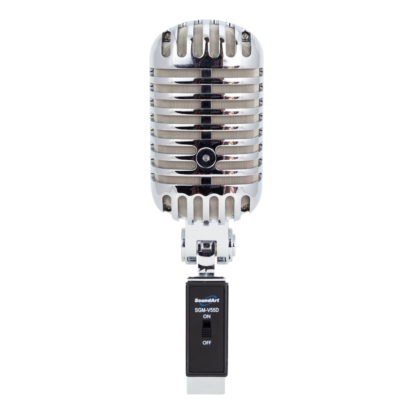 Load image into Gallery viewer, SoundArt &amp;#39;Vintage&amp;#39; Dynamic Microphone with Deluxe Carry Case (Chrome)
