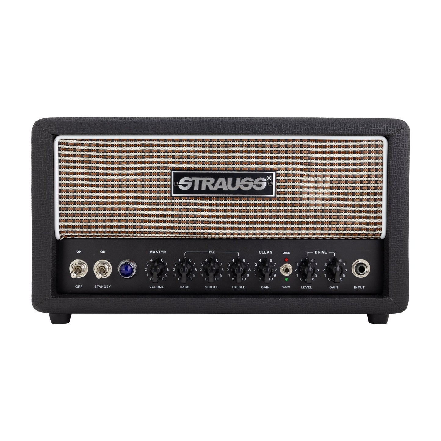 Strauss SVT-H20C2 20/5 Watt Valve Twin Channel Amplifier Head (Black)