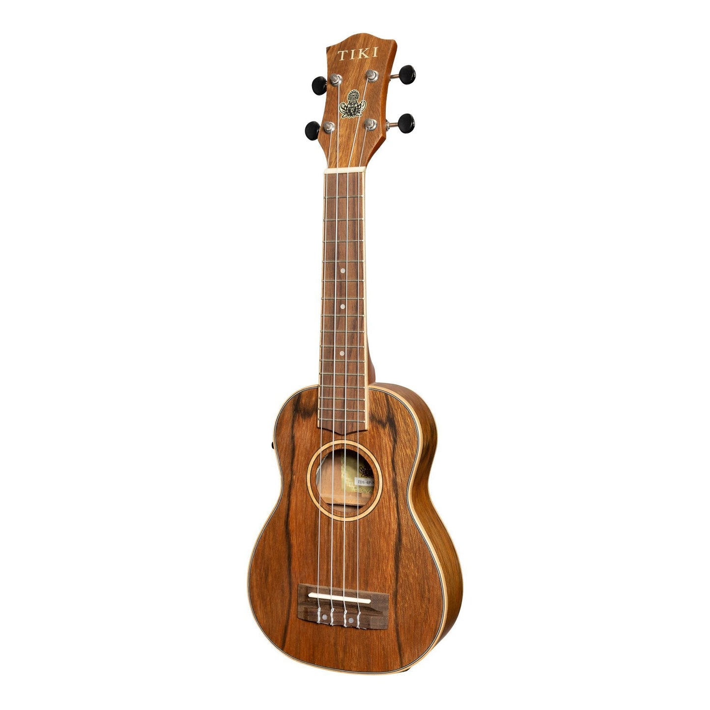 Tiki '4 Series' Daowood Electric Soprano Ukulele with Gig Bag (Natural Satin)