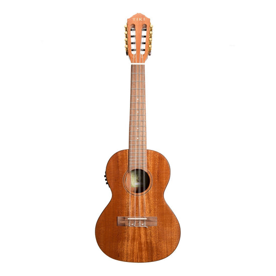 Tiki 8 String Mahogany Solid Top Electric Ukulele with Hard Case (Natural Gloss)