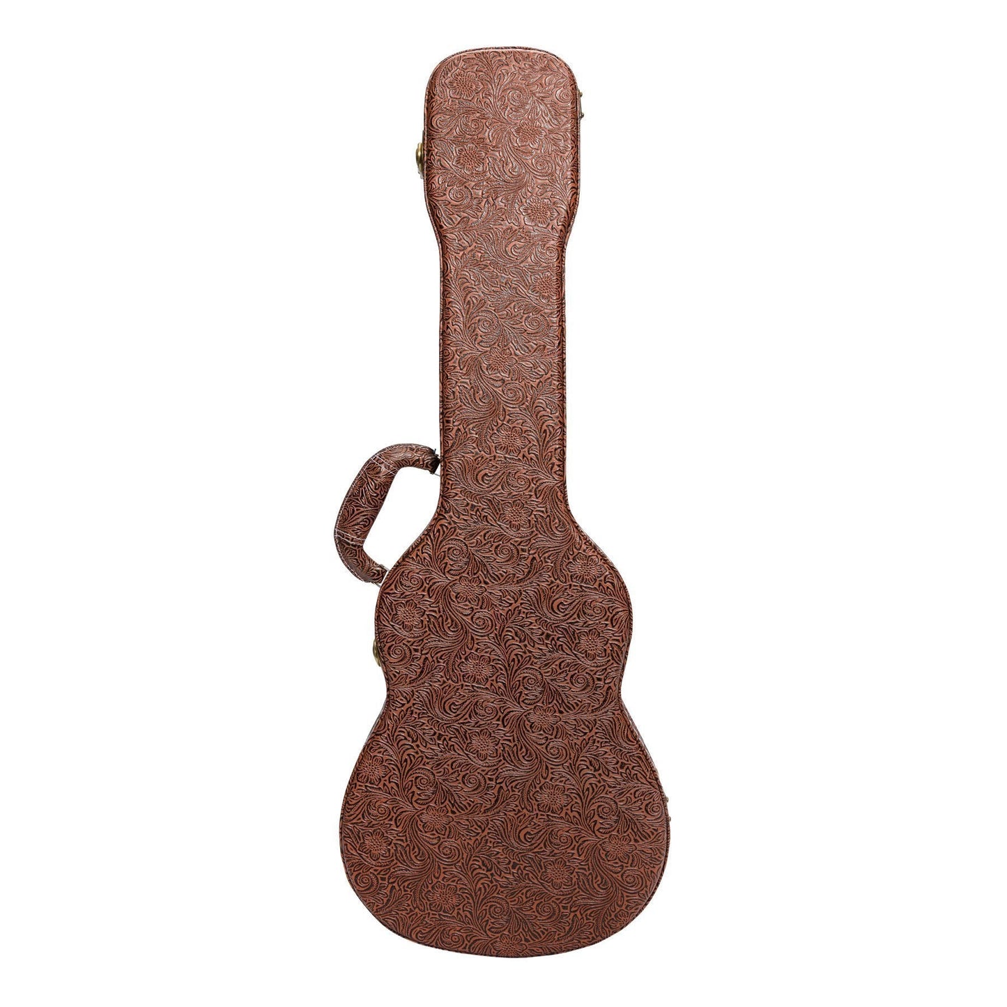 Tiki Deluxe Shaped Baritone Ukulele Hard Case (Paisley Brown)