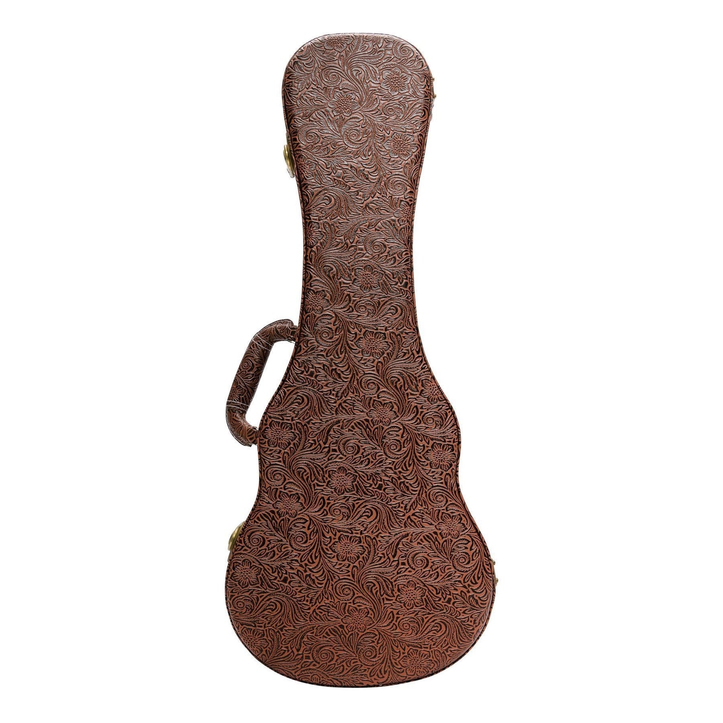 Tiki Deluxe Shaped Concert Ukulele Hard Case (Paisley Brown)