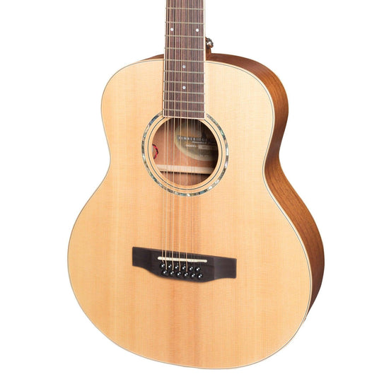 Timberidge '1 Series' 12-String Spruce Solid Top Acoustic-Electric TS-Mini Guitar (Natural Satin)