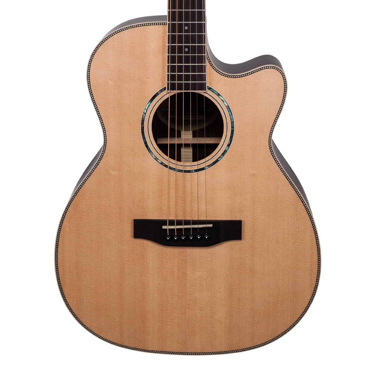 Timberidge '9 Series' Spruce Solid Top and Rosewood Solid Back & Sides Acoustic-Electric Small Body Cutaway Guitar (Natural Satin)