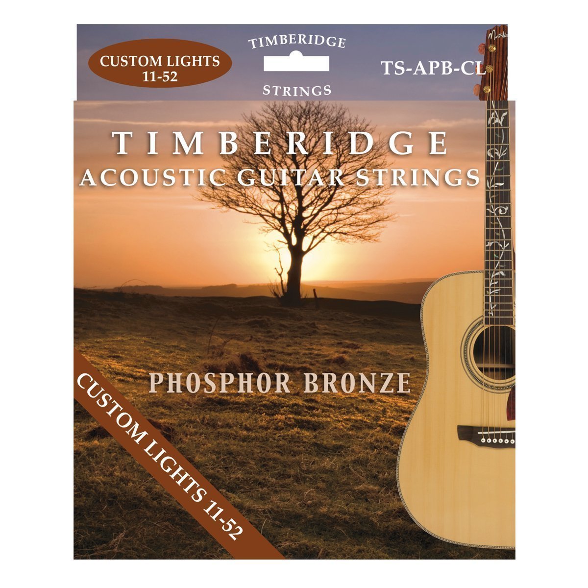Timberidge Custom Light Phosphor Bronze Acoustic Guitar Strings (11-52)