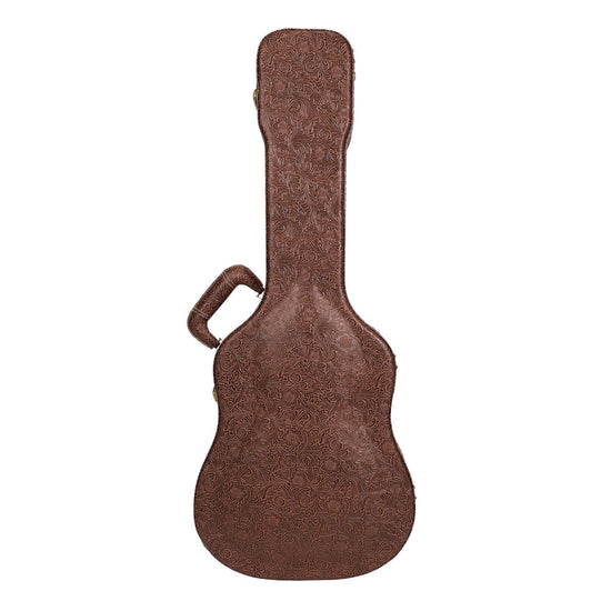 Timberidge Deluxe Shaped Mini Acoustic Guitar Hard Case (Paisley Brown)