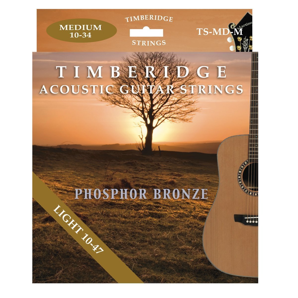Timberidge Light Phosphor Bronze Acoustic Guitar Strings (10-47)