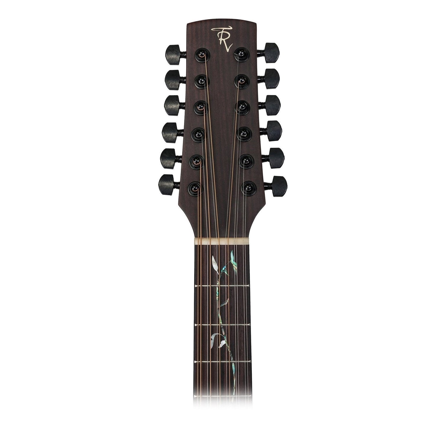 Timberidge 'Messenger Series' 12-String Mahogany Solid Top Acoustic-Electric Dreadnought Cutaway Guitar with 'Tree of Life' Inlay (Natural Satin)