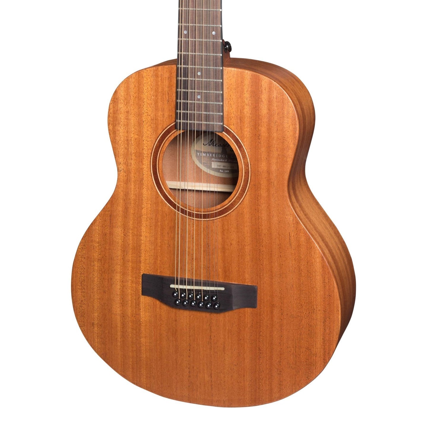 Timberidge 'Messenger Series' 12-String Solid Mahogany Top Acoustic-Electric TS-Mini Guitar (Natural Satin)