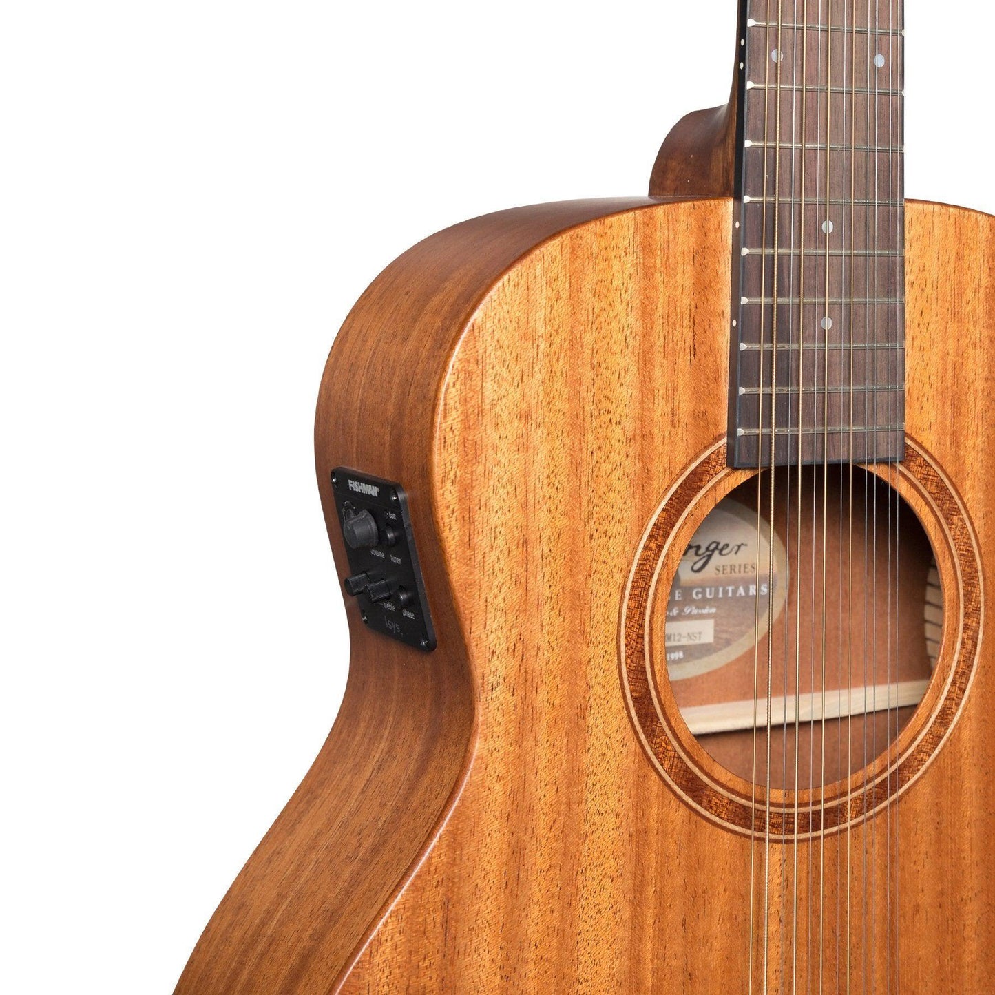 Timberidge 'Messenger Series' 12-String Solid Mahogany Top Acoustic-Electric TS-Mini Guitar (Natural Satin)