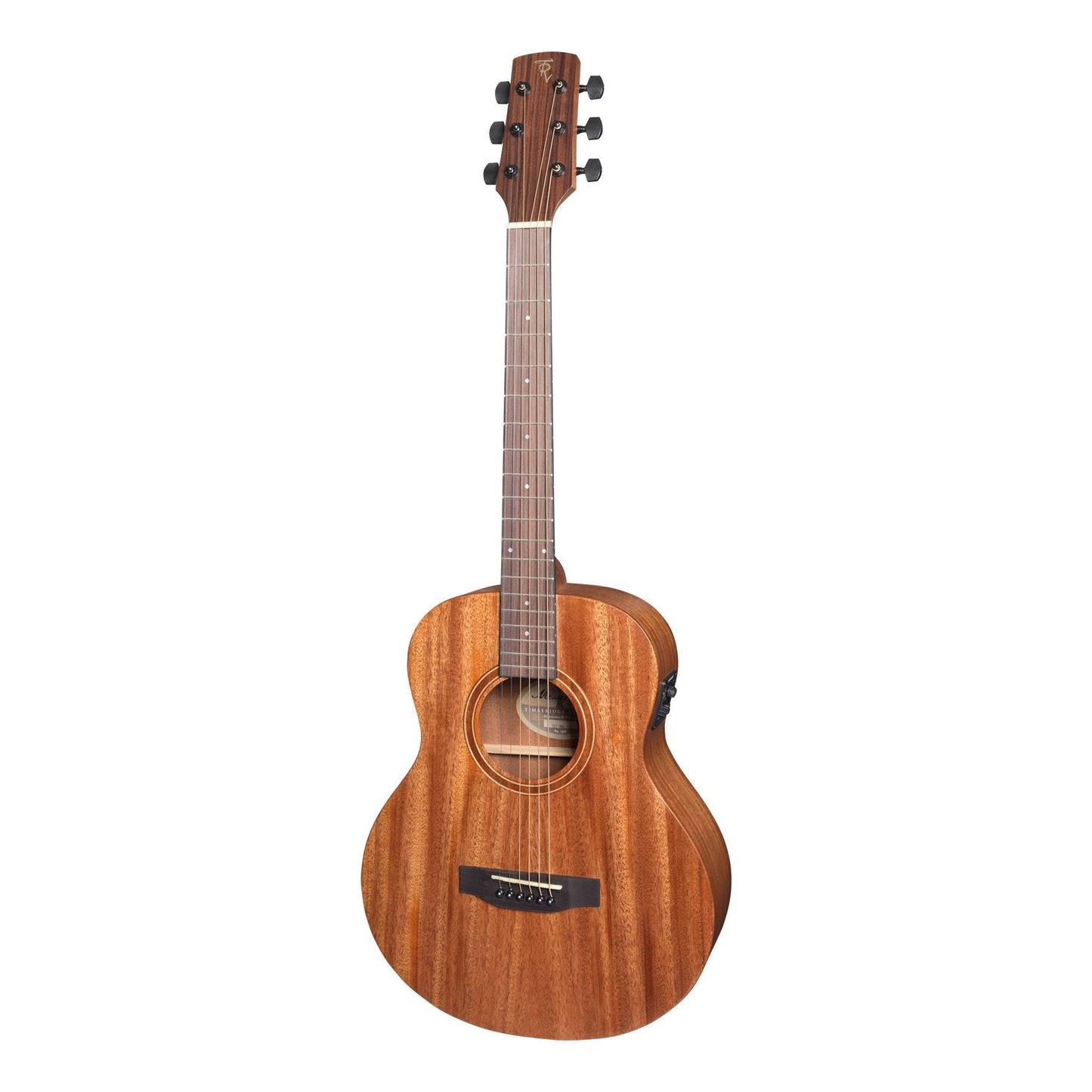 Timberidge 'Messenger Series' Left Handed Solid Mahogany Top Acoustic-Electric TS-Mini Guitar (Natural Satin)