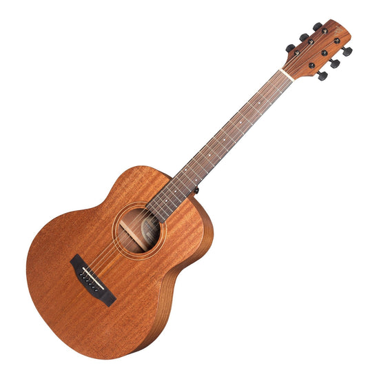 Timberidge 'Messenger Series' Solid Mahogany Top Acoustic-Electric TS-Mini Guitar (Natural Satin)