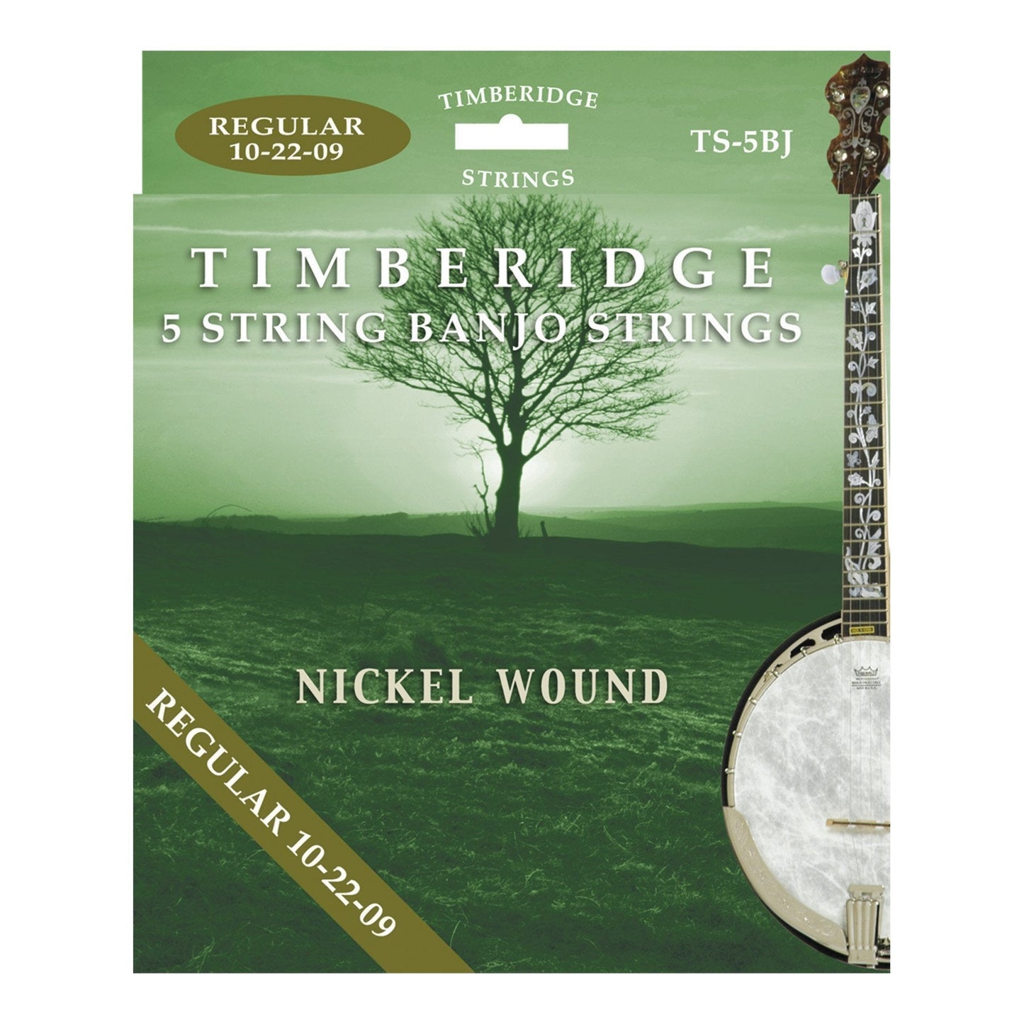 Timberidge Regular Tension Nickel Wound 5-String Banjo Strings (10-22-09)