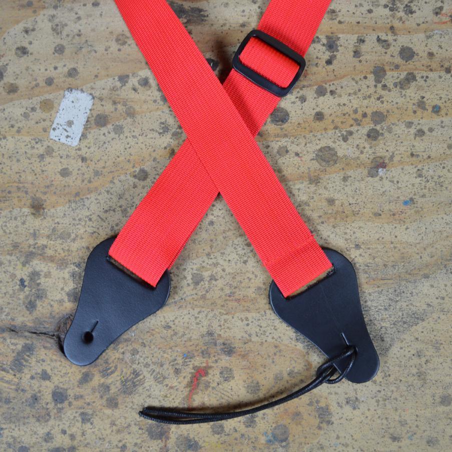 Colonial Leather Ukulele Strap Red