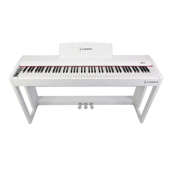 Crown 88-Key Hammer Action Compact Digital Piano (White)