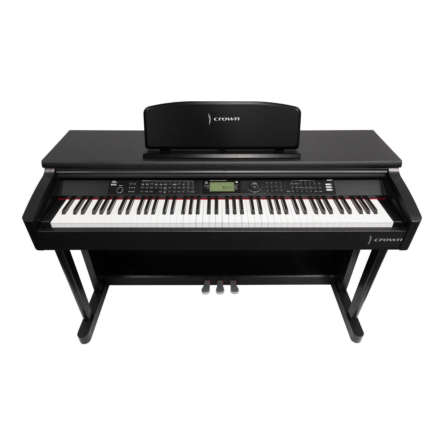 Crown 88-Key Hammer-Action Console Digital Piano (Black)