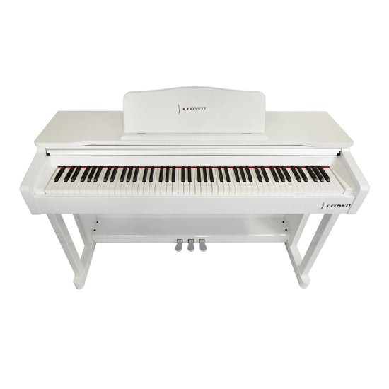 Crown 88-Key Hammer Action Digital Piano (White Gloss)