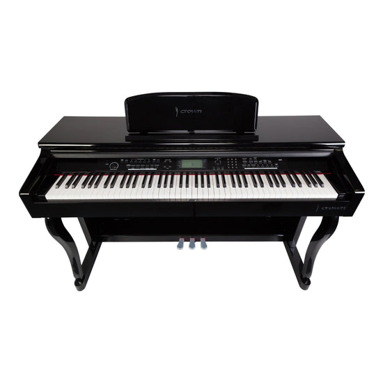 Crown 88-Key Hammer-Action Ebony Lacquer Digital Piano (Black Gloss)