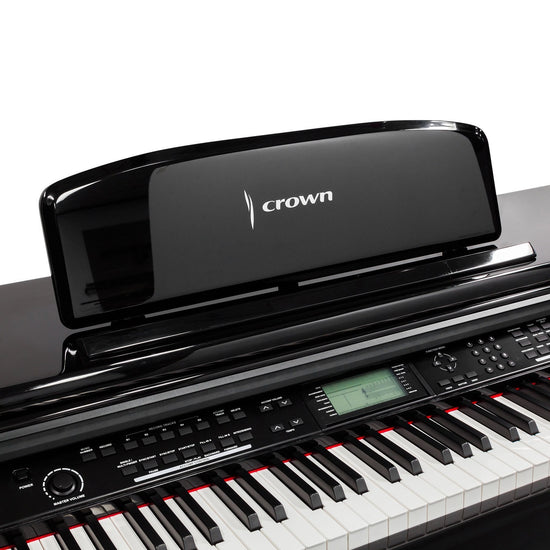 Crown 88-Key Hammer-Action Ebony Lacquer Digital Piano (Black Gloss)