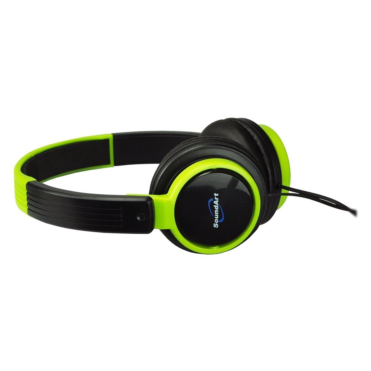 SoundArt Compact Fold-Away Stereo Headphones (Green)